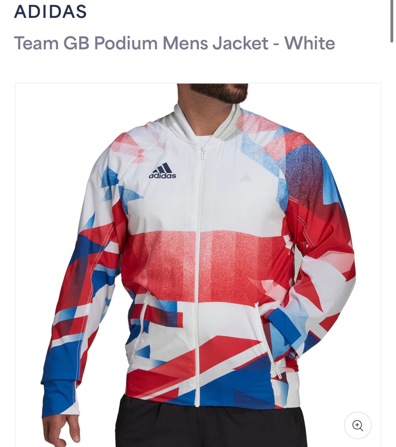 Mens Adidas Podium GB showerproof jacket - HUGE SAVINGS!